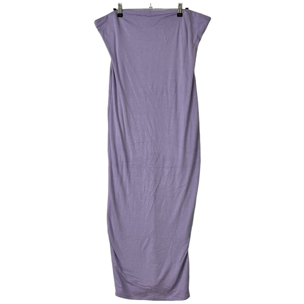 Naked Wardrobe The NW Tube Dress Iris Purple Strapless Crepe Bodycon Size 3X NEW - Picture 4 of 14